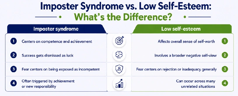 Imposter Syndrome vs Low Self Esteem